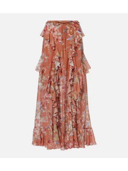 Jedwabna maksi spódnica maxi Zimmermann w kwiatki