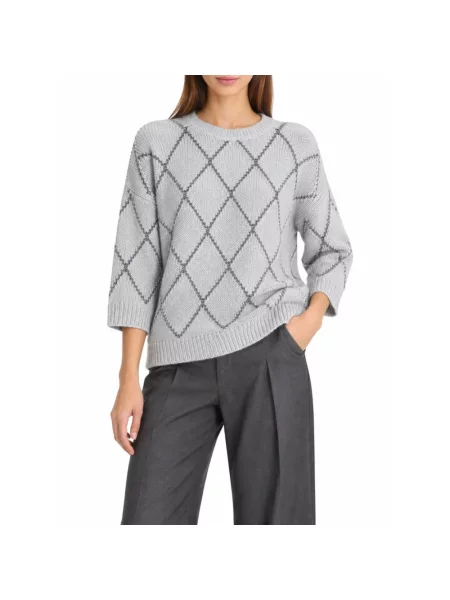 Sweter Marella wełniany szary