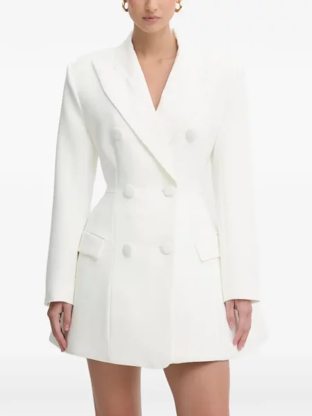 Mała mały sukienka mini Bardot garniturowa biała