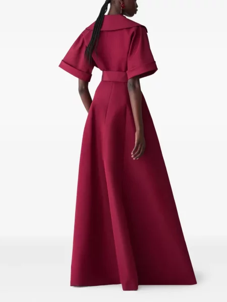 Rochie maxi Carolina Herrera scurtă de costum roșu