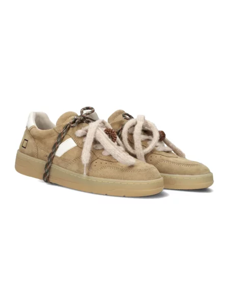 Sneakersy D.a.t.e. zamszowe beżowe