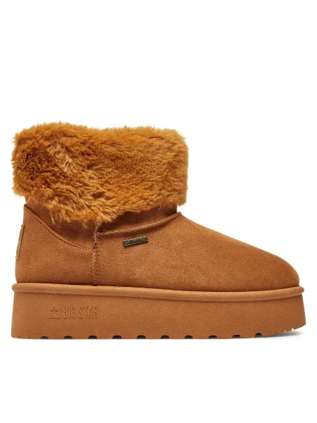 Členkové topánky Big Star Shoes na platforme hnedá