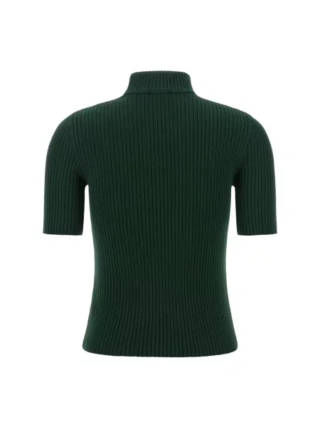 Sweter z golfem Courreges zielony