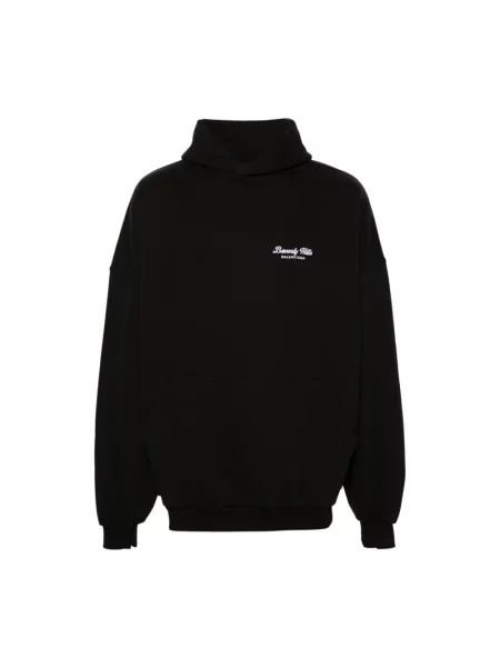 Bluza z kapturem Balenciaga z kapturem czarna