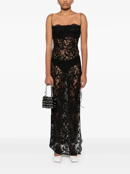 Rochie Manuri din dantelă de costum negru