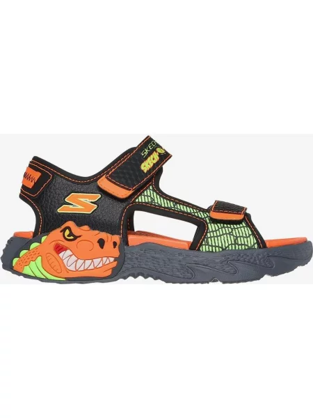 Sandały dziecięce Skechers Creature-Splash pomarańczowe zielone