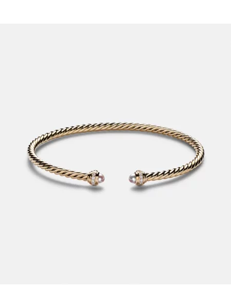 Brăţară David Yurman cu perle auriu