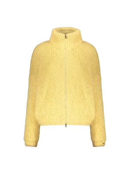 Moherowy sweter Herno żółty