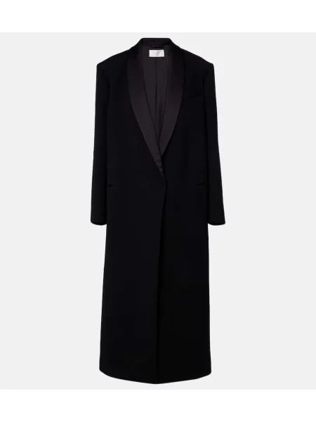 Volneni plašč The Row črna