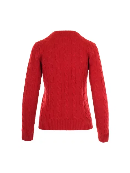 Polo Ralph Lauren Sweter z zawartością kaszmiru Kobiety Kaszmir jednolity S czerwony
