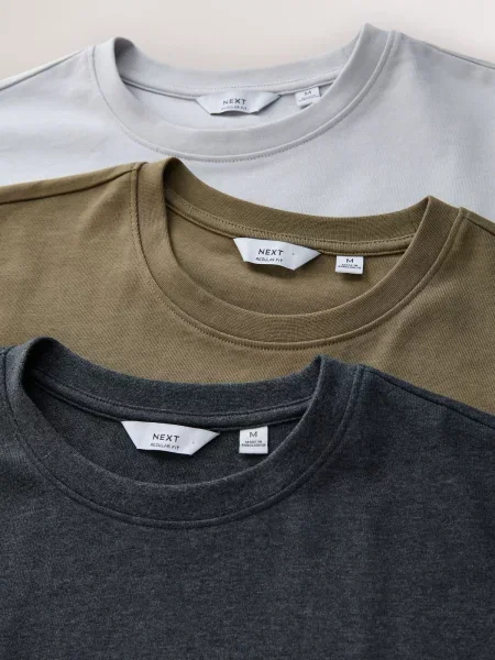 Next Tricou albastru închis / deschis / oliv gri