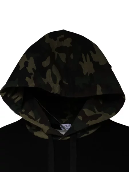 Hoodie Dolce & Gabbana με σχέδιο παραλλαγής μαύρο