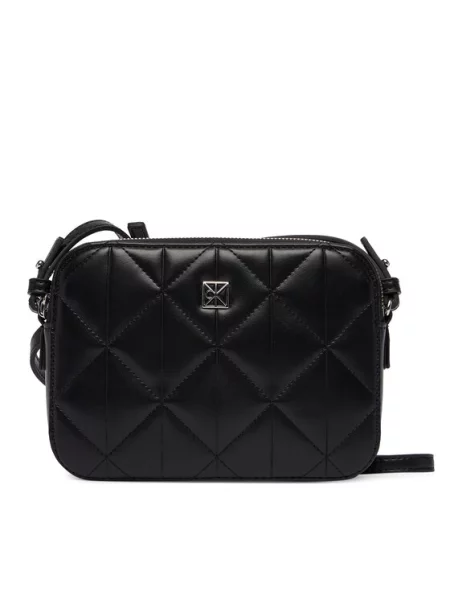 Calvin Klein Ročna torba Quilted Double Camera Bag črna