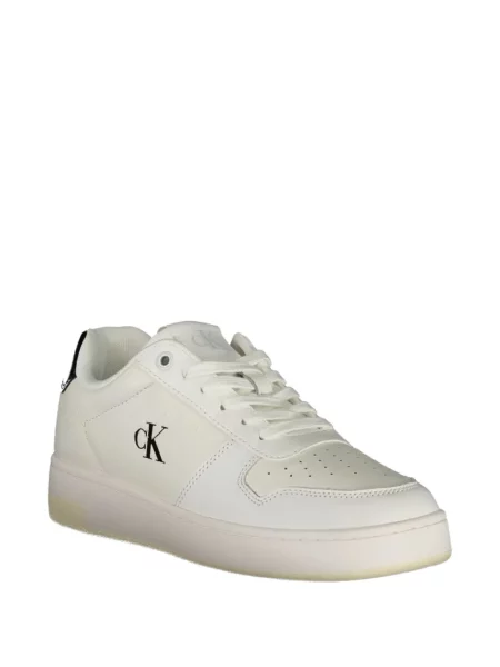 Sneakerși Calvin Klein cu autograf alb