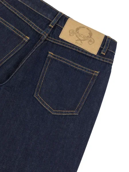 Jeansy straight leg dziecięce Moschino niebieskie