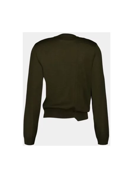 Sweter Mm6 Maison Margiela asymetryczny zielony