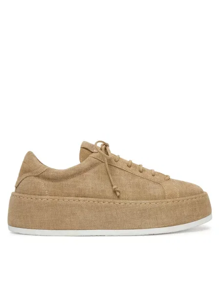 AGL Sneakersy Wrap Lace Up brązowy