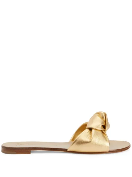 Sandale Giuseppe Zanotti fără toc auriu