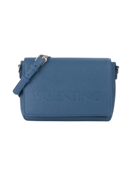 Lniana torebka crossbody Valentino By Mario Valentino niebieska
