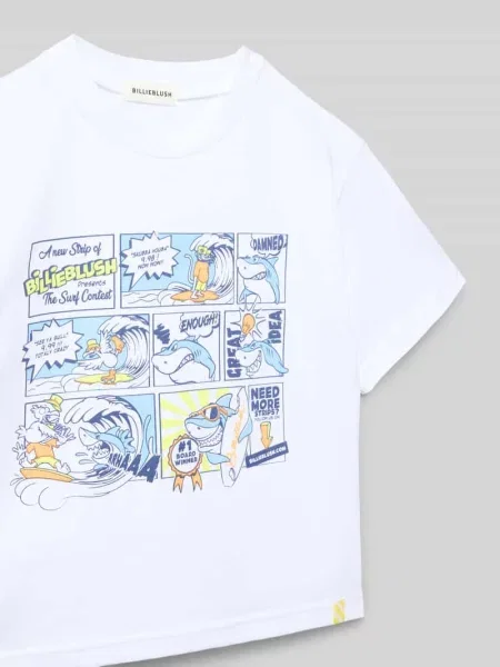 T-shirt z czystej Bawełny Billieblush biała