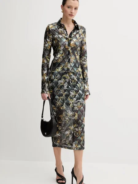 Versace Jeans Couture koszula slim z kołnierzykiem klasycznym czarny