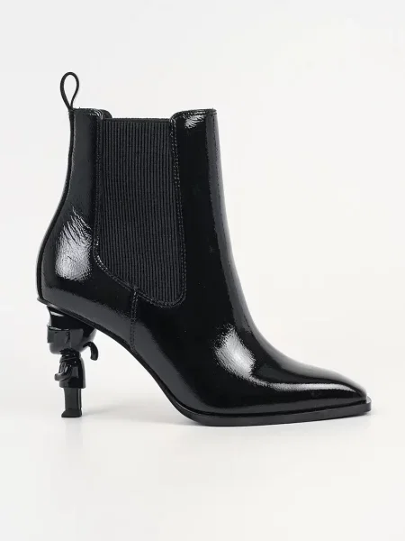 Karl Lagerfeld botine cu platformă pentru femei din piele Karl Nft Heel negru