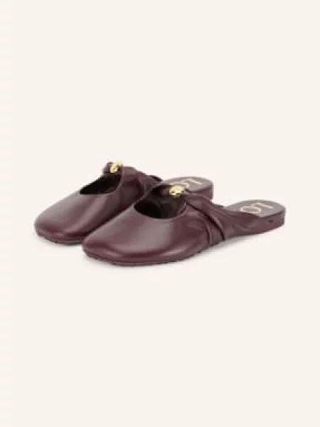 Loewe Mules Pebble Soft tmavě / zlatá červená