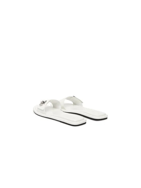 Papucs Tory Burch T Lock Slide fehér