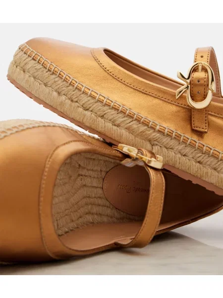 Espadrile Gianvito Rossi din piele auriu