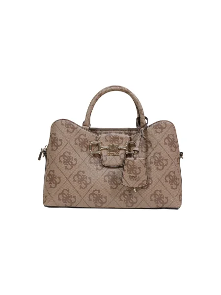 Satchel torba Guess z avtogramom kaki