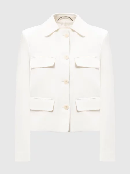 Укорочений жакет Ermanno Scervino білий