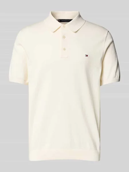 Koszulka polo o kroju regular fit z wyhaftowanym logo beżowa