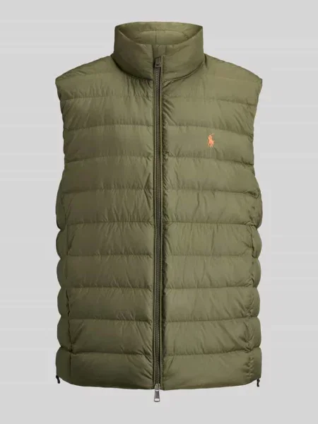 Kamizelka w kroju regular fit z wyszywanym logo Polo Ralph Lauren oliwkowa