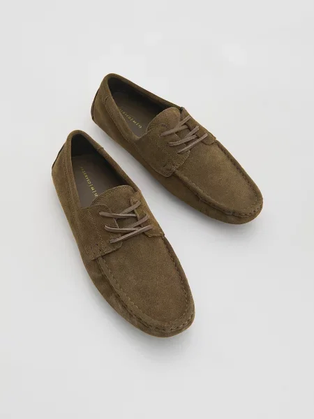 Замшевые лоферы Reserved коричневые