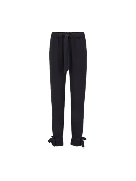 Spodnie Hugo Boss z krepy niebieskie