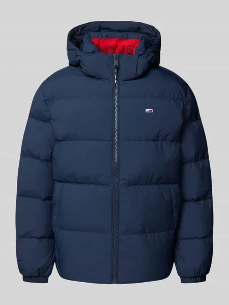 Kurtka puchowa o kroju relaxed fit z kapturem Tommy Jeans granatowa