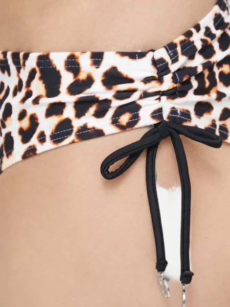Raštuotas bikini Dkny leopardinis kaklaraiščiai balta