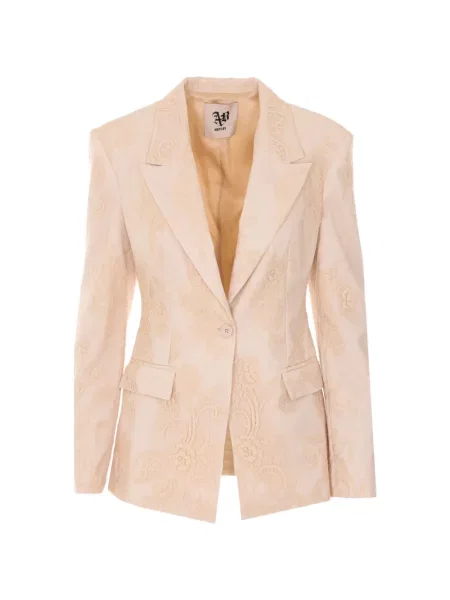 Sacou Aniye By cu broderie din dantelă roz