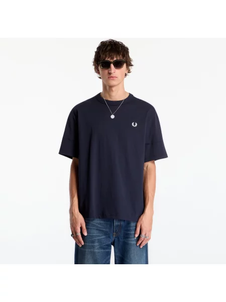Tricou FRED PERRY Printed Tape Tshirt Navy M marină