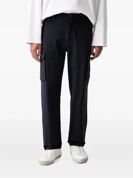 Pantaloni cargo Guess cu autograf albastru