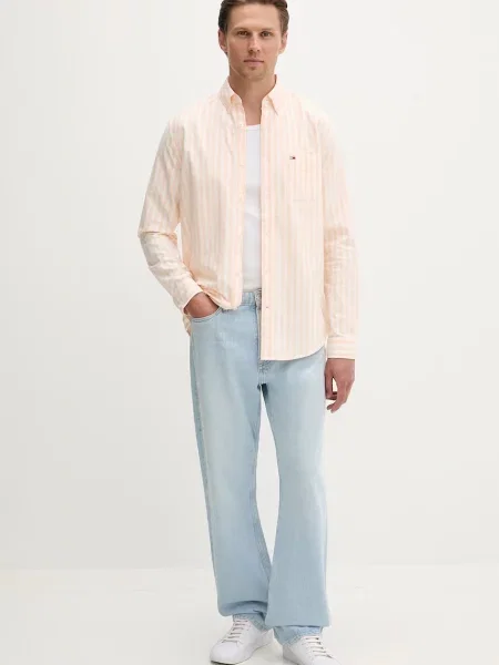 Tommy Jeans srajca oranžna