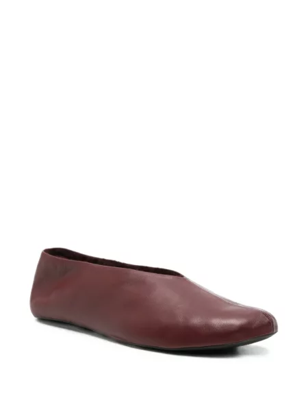 Balerini The Row din piele roșu