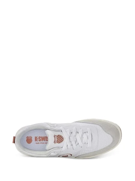 Sneakerși K-swiss cu șireturi din piele alb