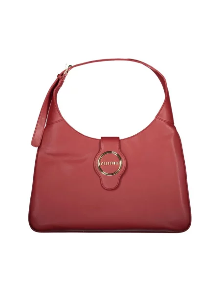 Lniana torebka hobo Valentino By Mario Valentino czerwona