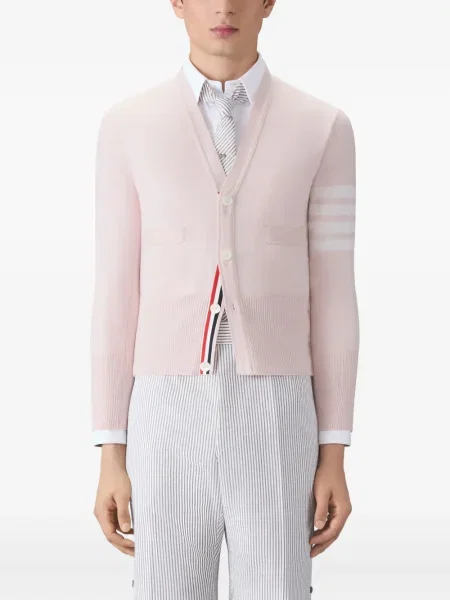 Cardigan Thom Browne cu decolteu în V roz
