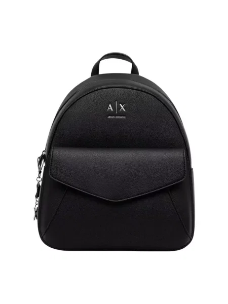Plecak Armani Exchange skórzany czarny