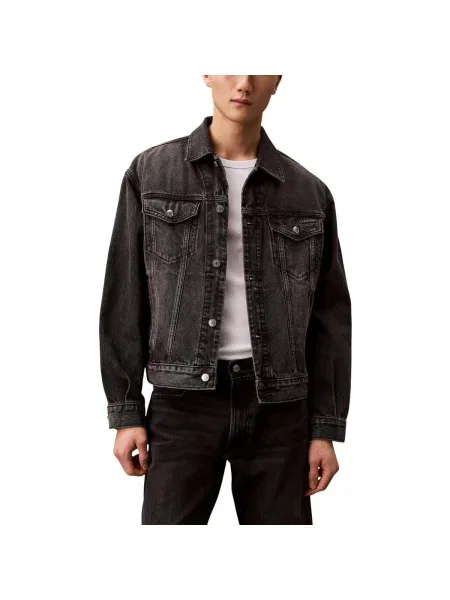 Geacă de blugi Calvin Klein Jeans negru