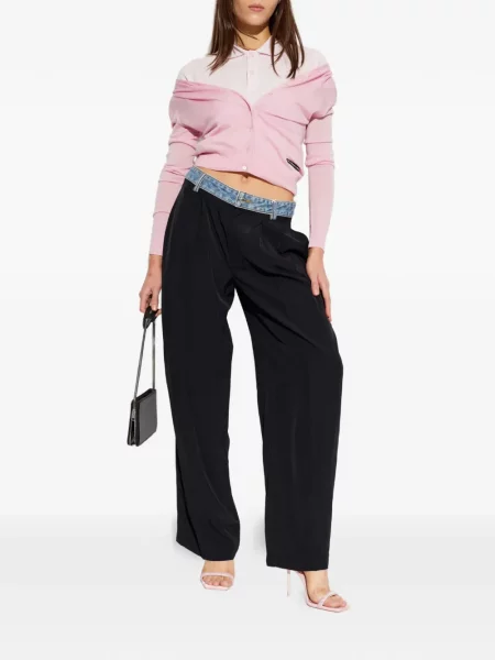 Cardigan Alexander Wang cu autograf roz