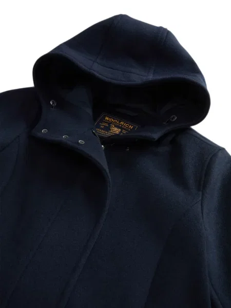 Geacă parka Woolrich cu glugă albastru