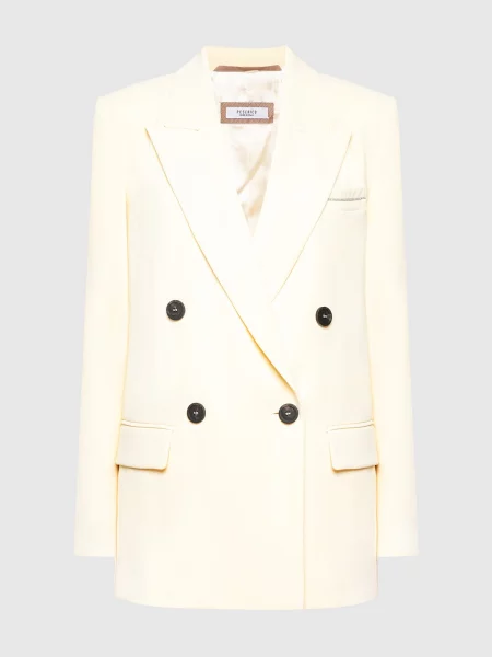 Двобортний жакет з ланцюжком моніль Peserico жовтий